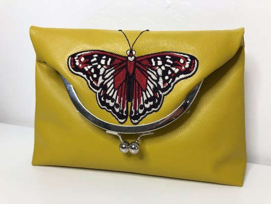 Faux Leather Clara Bag - Front Yellow